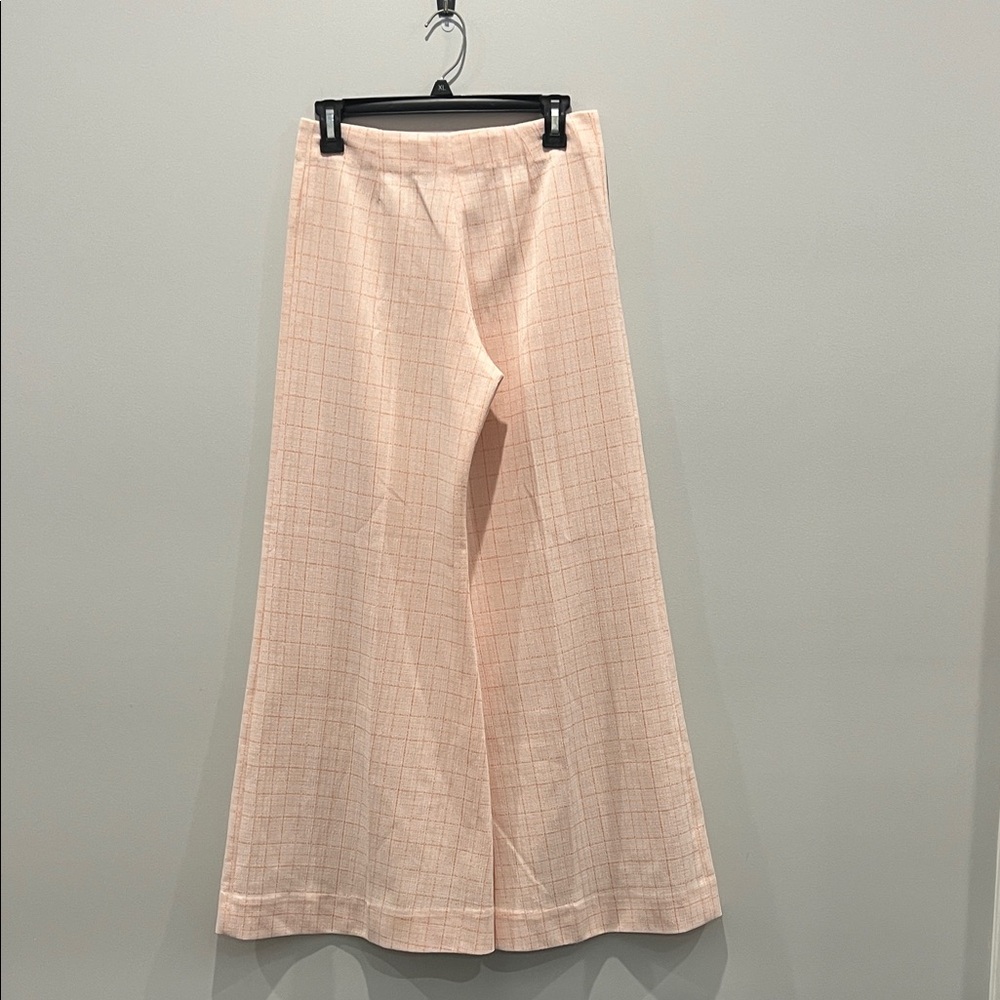 American Vintage Blush Checkered Wide Leg Pants